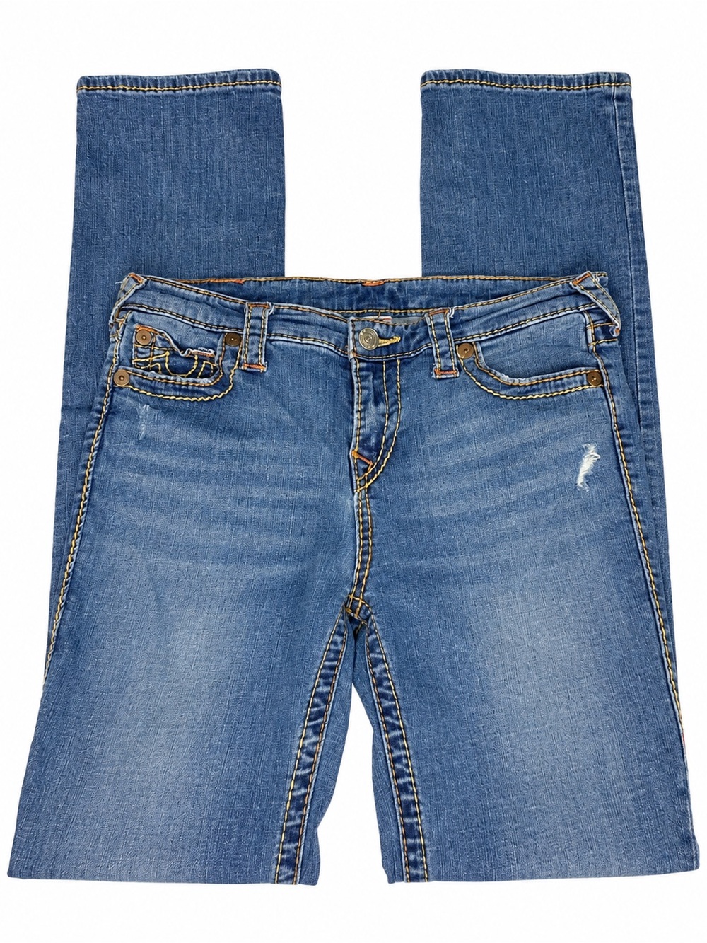 True Religion Women’s Slim-Straight-Big T Jeans| Flattering, Western Style Denim - Picture 10 of 12